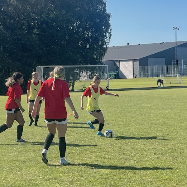 Female youth soccer players