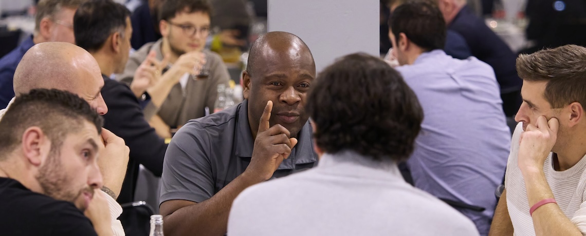 Eddie at a Coaching Conference